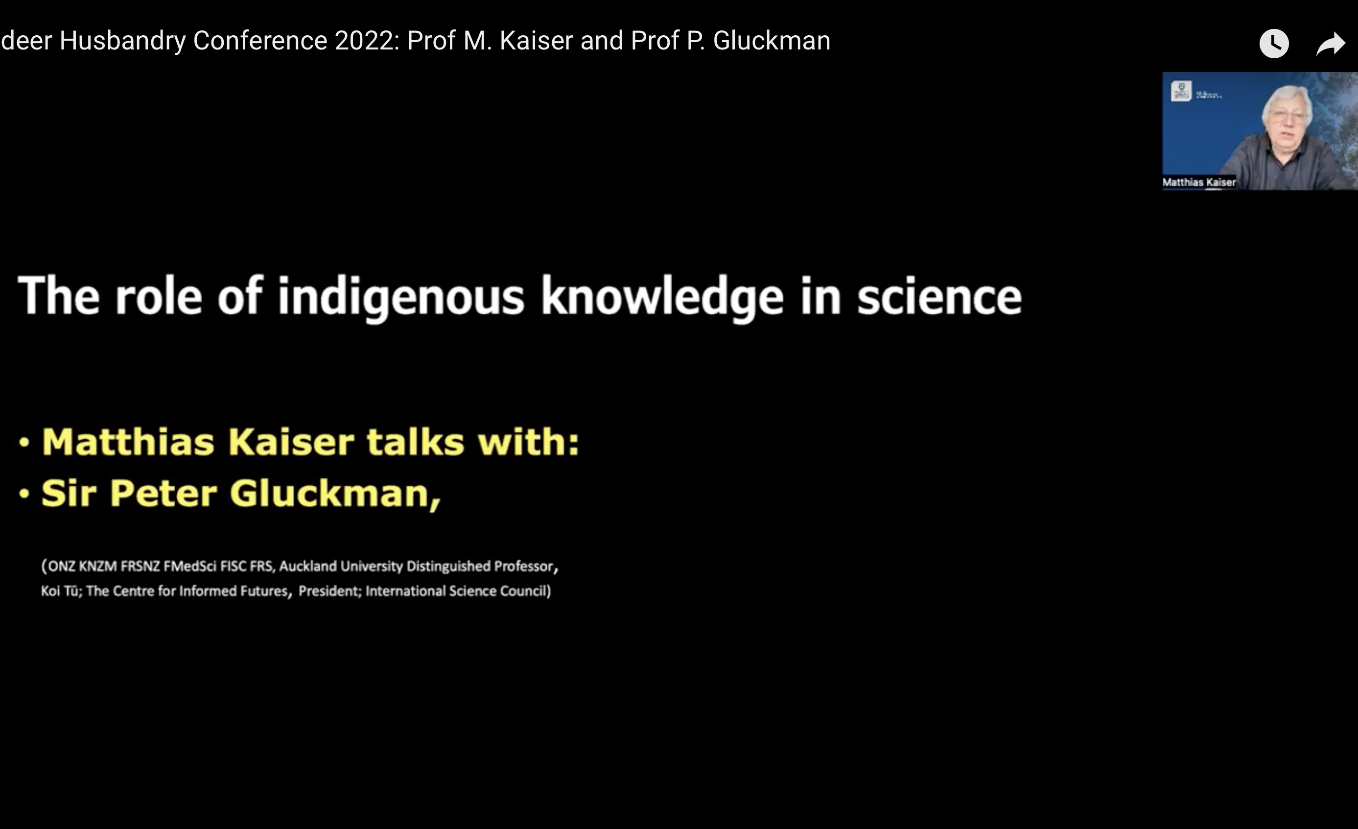 Prof M. Kaiser and Prof P. Gluckman