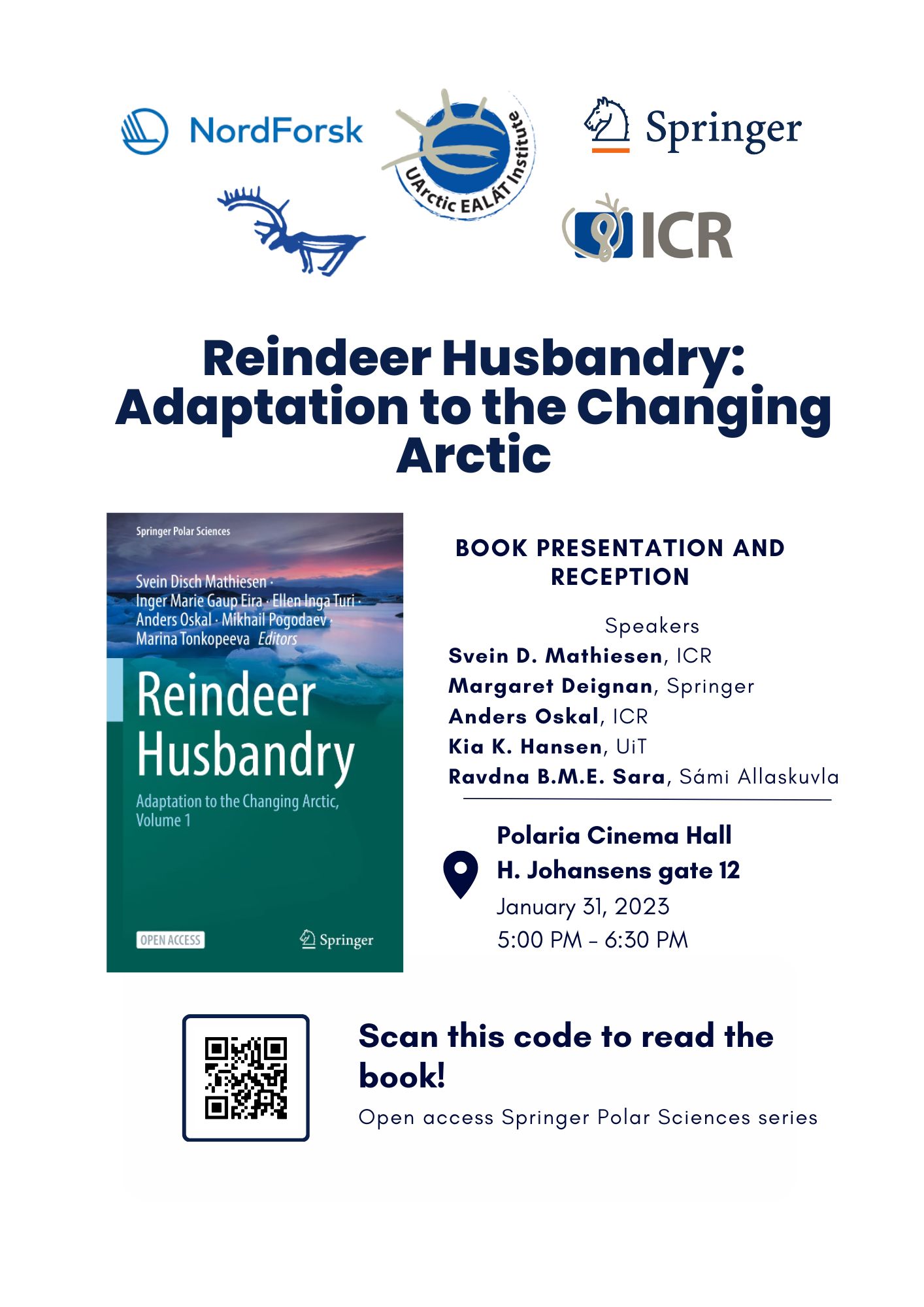 Reindeer Husbandry book presentation today in Tromso