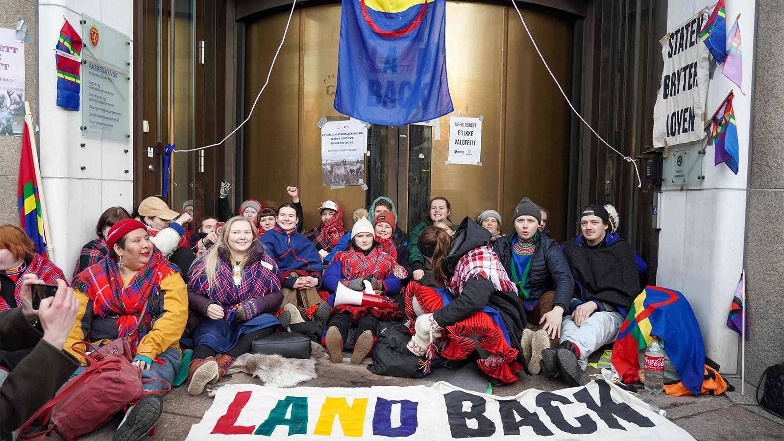 Indigenous youth occupy Norwegian energy office to protest illegal wind farm