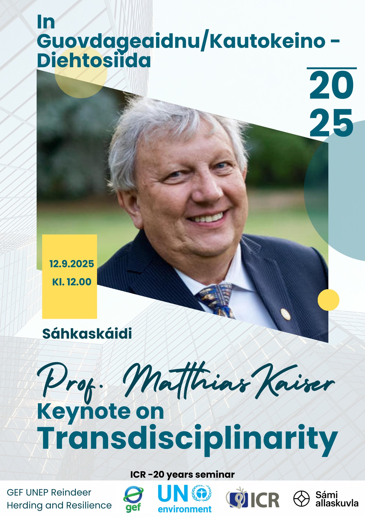 Seminar on Transdisciplinary Researchby Prof. Matthias Kaiser
