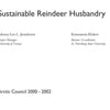 Sustainable Reindeer Husbandry Report